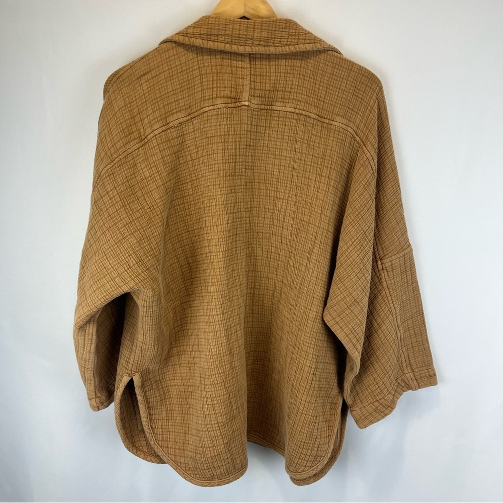 Pilcro Textured Teddy Jacket in Caramel - Picture 7 of 11